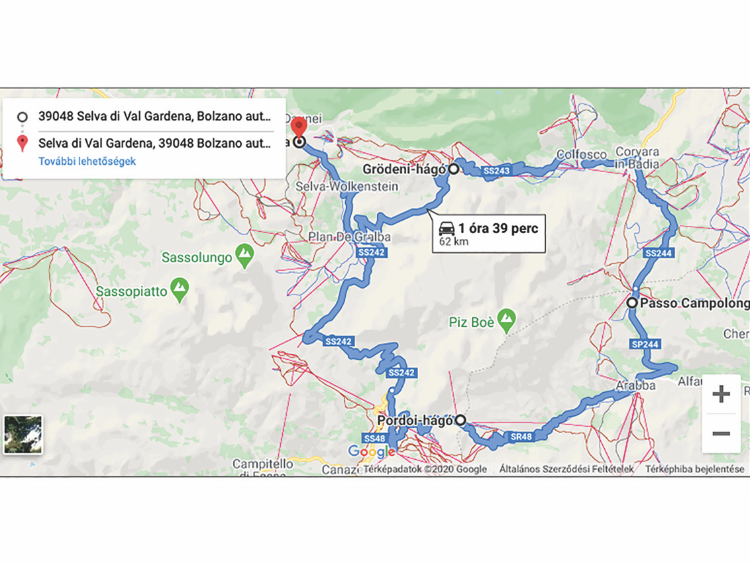 Sella Ronda Route Map Sella Ronda